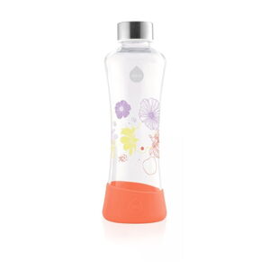 Oranžová sklenená fľaša Equa Flowerhead Poppy, 550 ml