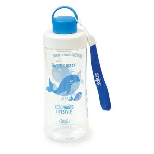 Modrá fľaša na vodu Snips Whale, 500 ml