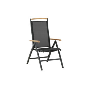 Panama polohovateľná stolička čierna / teak
